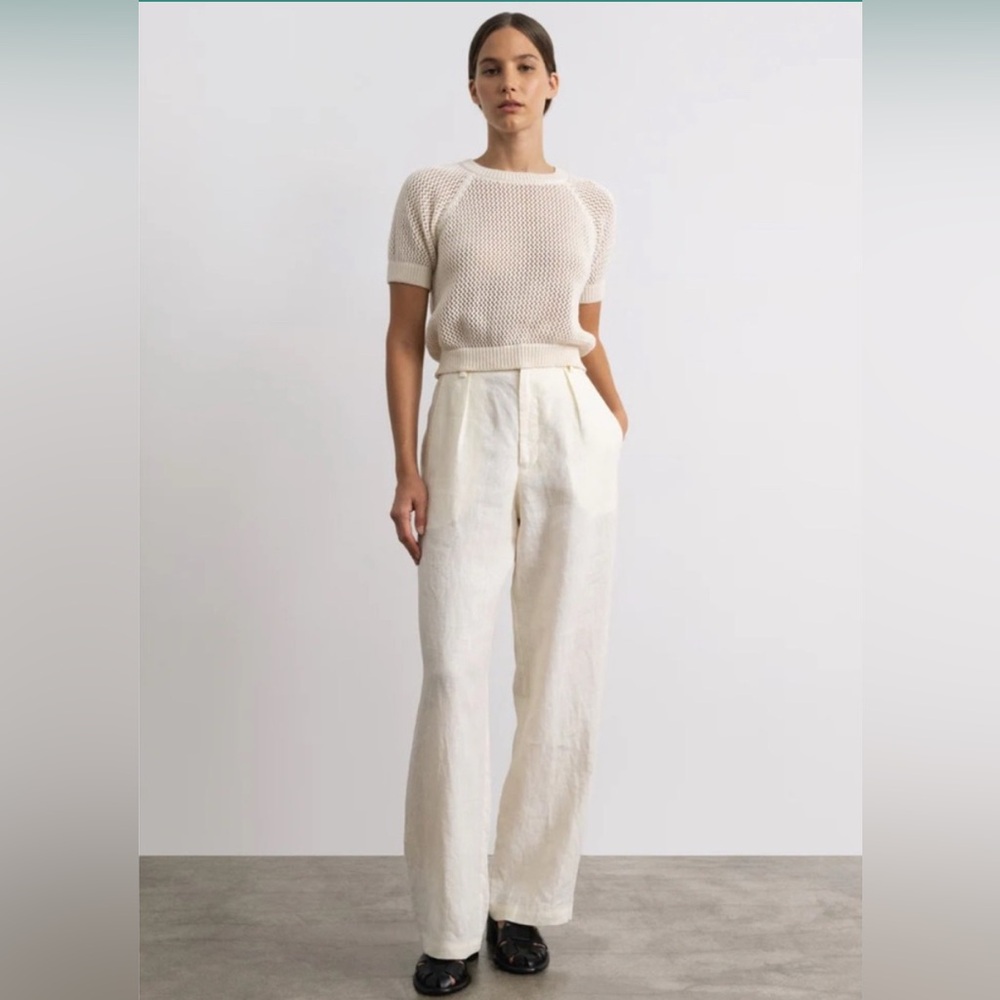 Ozma Clyde natural linen trousers